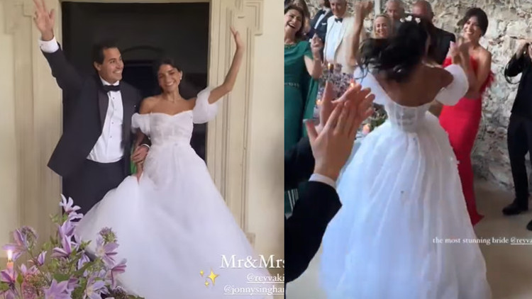 Sosyetik güzel, tavuk kralının veliahtıyla evlendi: Salona bile dans ederek girdiler