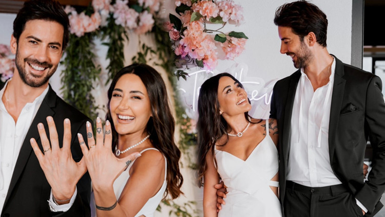 Şarkıcı Melek Mosso ve Serkan Sağdıç nişanlandı