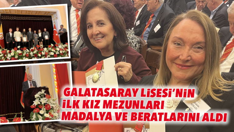 Galatasaray Lisesi’nin ilk kız mezunları madalya ve beratlarını aldı