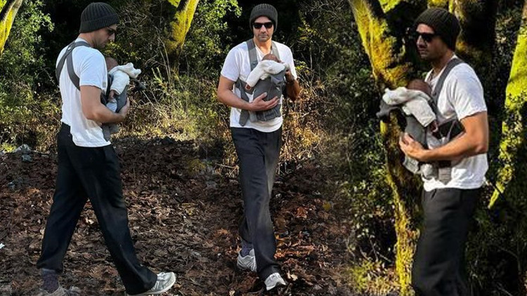 Ünlü oyuncudan  17 günlük oğlu ile ilk poz