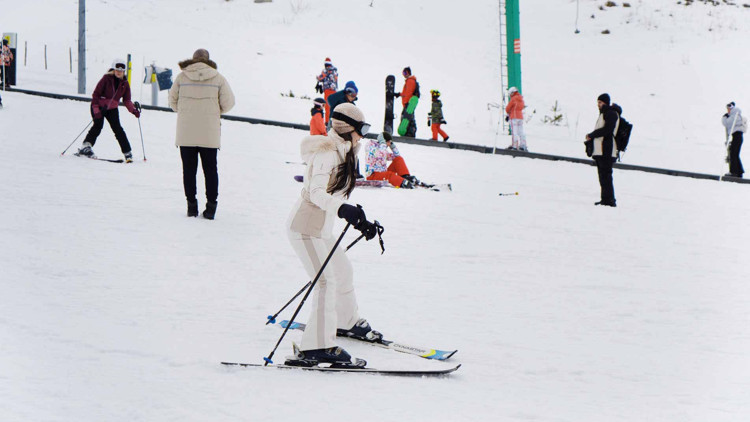 Kayak merkezleri yeni yıl için doldu