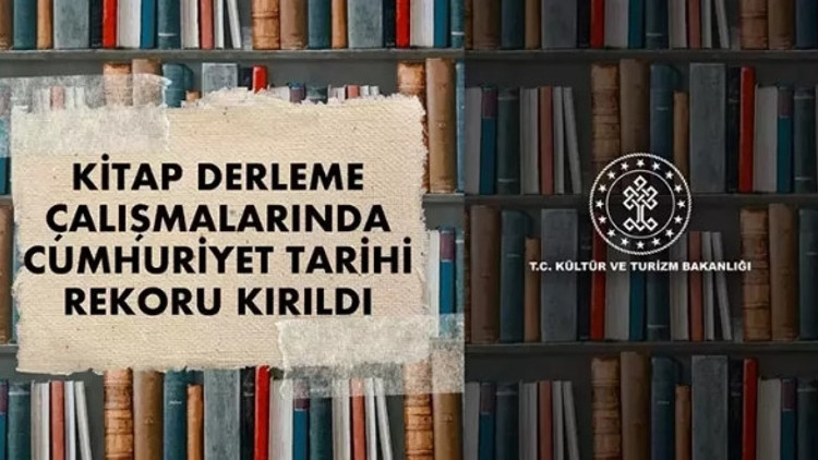 Kültür ve Turizm Bakanı Mehmet Nuri Ersoy açıkladı... Kitap derleme çalışmalarında Cumhuriyet tarihi rekoru kırıldı Kültür ve Turizm Bakanı Mehmet Nuri Ersoy açıkladı... Kitap derleme çalışmalarında Cumhuriyet tarihi rekoru kırıldı