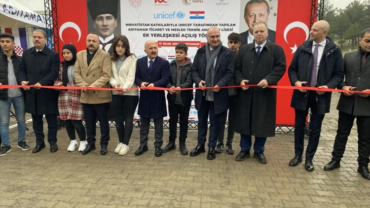UNICEF ve Hırvatistan’dan Adıyaman’a okul UNICEF ve Hırvatistan’dan Adıyaman’a okul