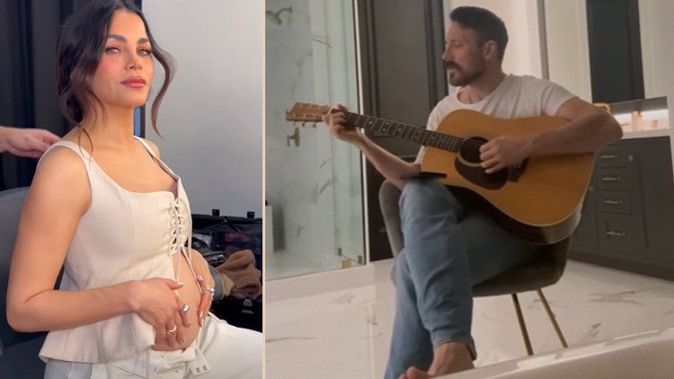 Küvette uzanan hamile sevgiliye serenat: Biraz üzgünüm, bu doğuracağım son bebek olacak