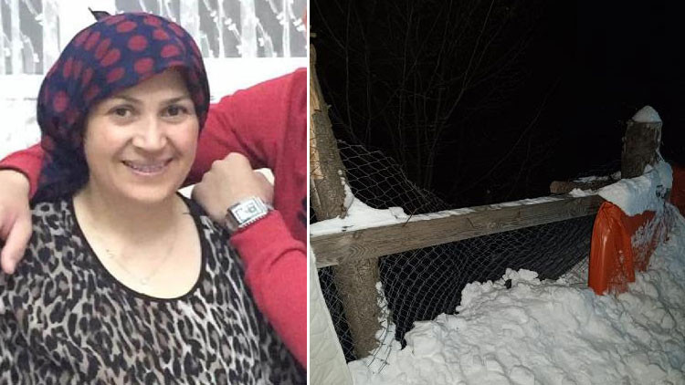 Şambrelle kayan kadının feci ölümü Tel örgülerde açıklık vardı iddiası