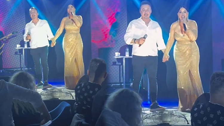 Zara sevgilisi İlker Görgülü ile sahnede el ele