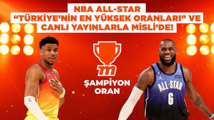 NBA All-Star, Doğu-Batı kapışması “Türkiye’nin En Yüksek Oranları” ve CANLI YAYINLA Misli’de Tüm detaylar... NBA All-Star, Doğu-Batı kapışması “Türkiye’nin En Yüksek Oranları” ve CANLI YAYINLA Misli’de Tüm detaylar...