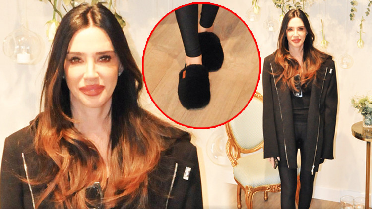 Aslıhan Doğan Turanın 42 bin liralık tüylü terlikleri