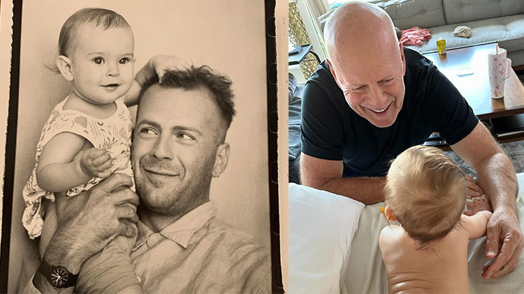 Bruce Willis çaresi olmayan hastalığın pençesinde bir yılı daha devirdi: Onun kucağı bu koca dünyanın en güvenli yeridir