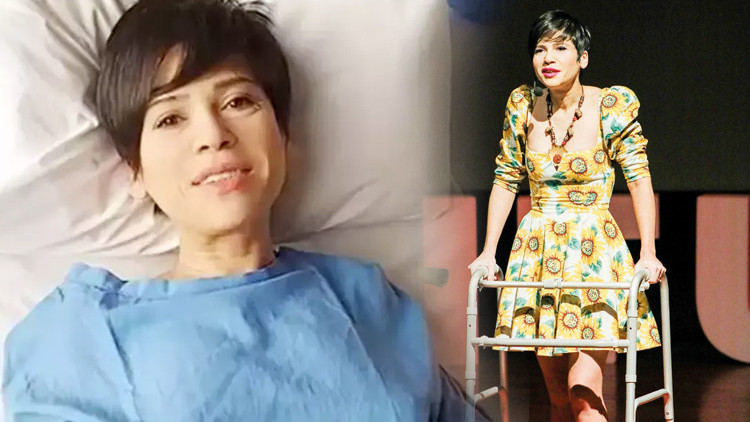 Aydilge yürüteçle sahnede Aydilge yürüteçle sahnede