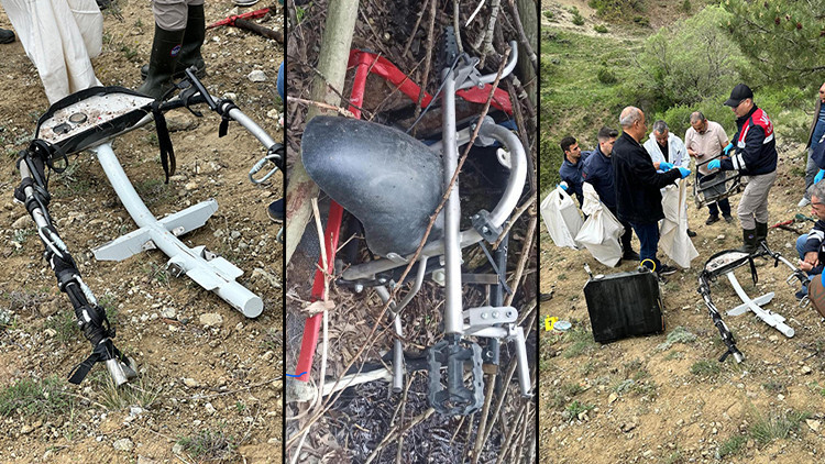 Ankarada bombalı eylemde bulunan teröristlerin sınırı geçtiği paramotor bulundu