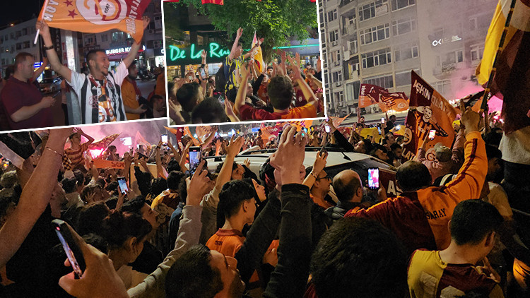 Galatasaray ve Beşiktaşlı taraftarlar şampiyonluğu birlikte kutladı İlginç anlar, Fenerbahçeli taraftarlar... Galatasaray ve Beşiktaşlı taraftarlar şampiyonluğu birlikte kutladı İlginç anlar, Fenerbahçeli taraftarlar...