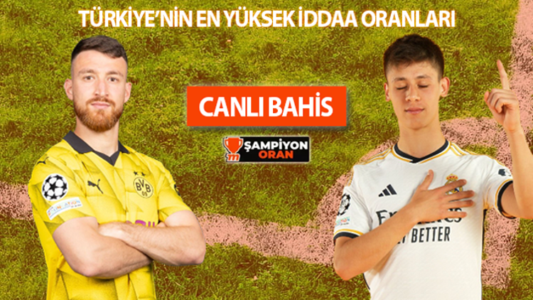 Şampiyonlar Liginin en büyüğü hangi takım olacak Dortmund-Real maçına Şampiyon Oranla Mislide oyna...