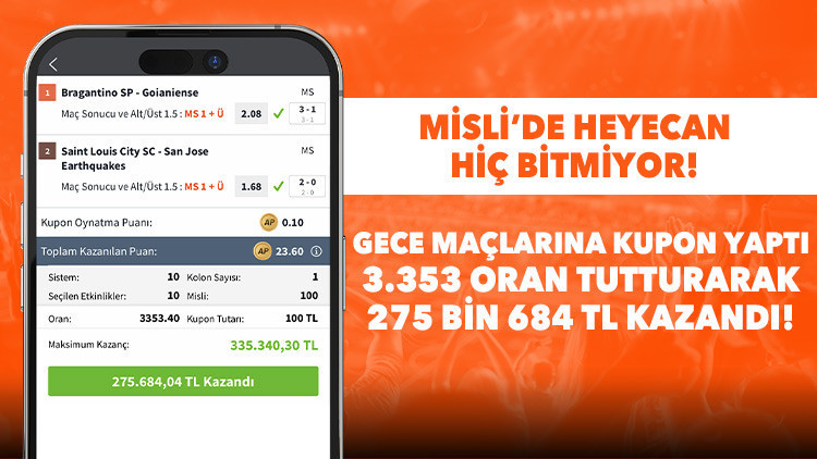 Gece maçlarına iddaa kuponu yaptı, 275 bin 684 TL kazandı Gece maçlarına iddaa kuponu yaptı, 275 bin 684 TL kazandı