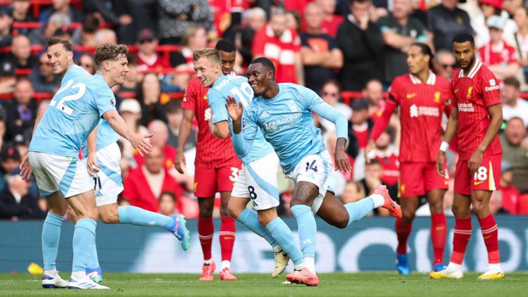 Liverpool, evinde Nottingham Foresta 55 yıl sonra yenildi Liverpool, evinde Nottingham Foresta 55 yıl sonra yenildi