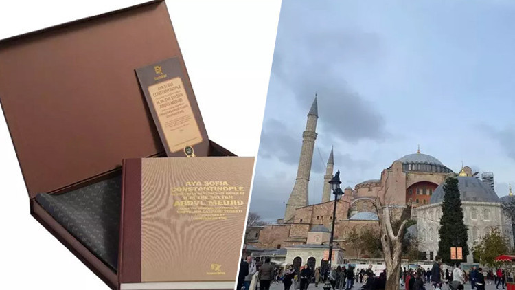 Sultan Abdülmecid’e hediye edilmişti... Ayasofya albümünün tıpkıbasımı yapıldı... Muhteşem bir çalışma Sultan Abdülmecid’e hediye edilmişti... Ayasofya albümünün tıpkıbasımı yapıldı... Muhteşem bir çalışma