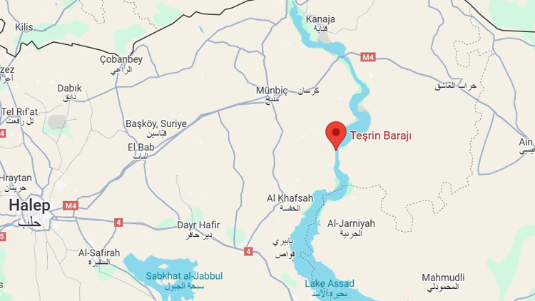 Tişrin Barajı nerede İşte, Teşrin Barajının harita üstündeki konumu ve önemi