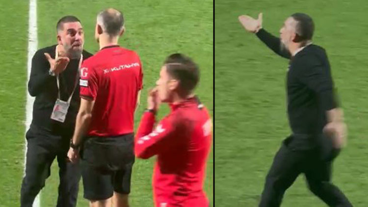 Eyüpspor - Fenerbahçe maçında Arda Turan çılgına döndü, kırmızı kart gördü Gol öncesi faul itirazı...