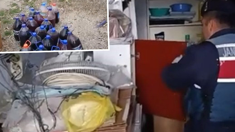 Burdurda 333 litre kaçak içki ele geçirildi Burdurda 333 litre kaçak içki ele geçirildi