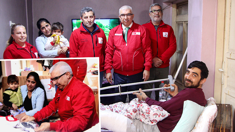 Adanada kazada yaralanan kuryenin ailesine yardım eli uzandı
