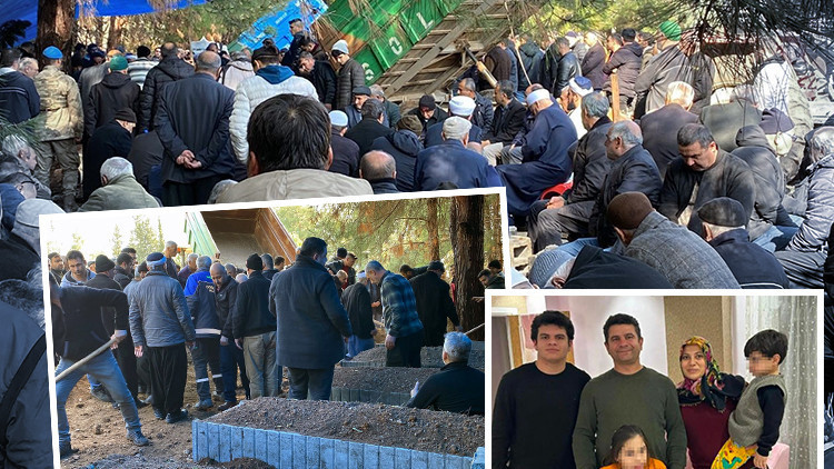 Aile katliamı: Polis memurunun öldürdüğü 5 kişi yan yana toprağa verildi... 2 çocuk devlet korumasına alındı