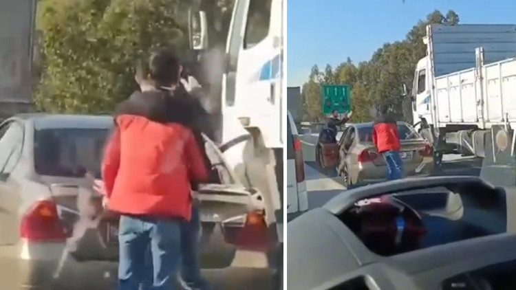 Adanada otoyolda trafik tartışması