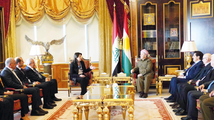 DEM Parti heyeti Barzani’yle görüştü