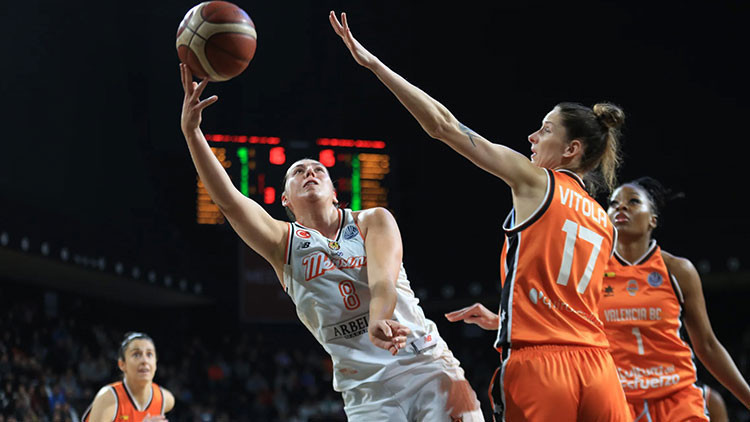 ÇBK Mersin, Valencia Basketi farklı mağlup etti