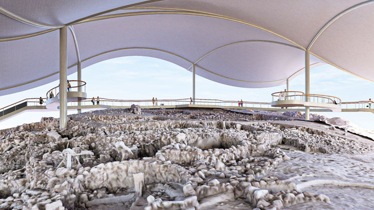 Karahantepe’ye çatılı koruma