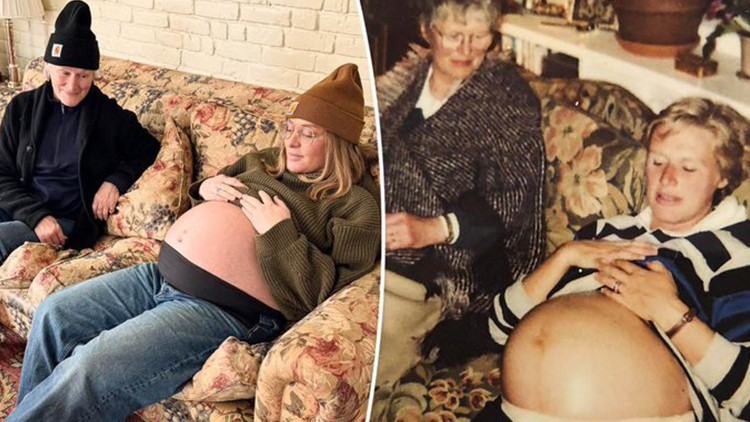 Üç nesil mutluluk… Annesinin hamlelik pozunu 37 yıl sonra yeniden verdi Üç nesil mutluluk… Annesinin hamlelik pozunu 37 yıl sonra yeniden verdi