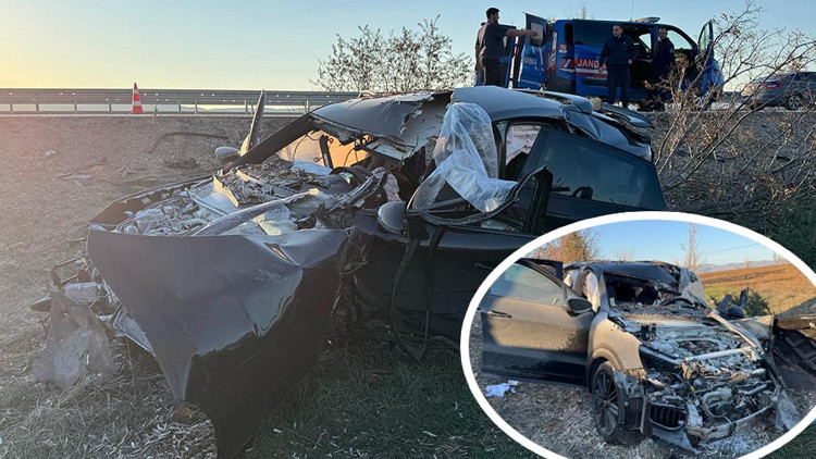 Afyonkarahisar’da feci kaza 2 yaralı...