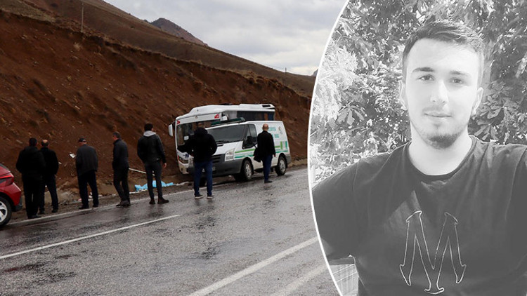 Erzurumda işçileri taşıyan servis, toprak yığınına çarptı: 1 ölü, 11 yaralı
