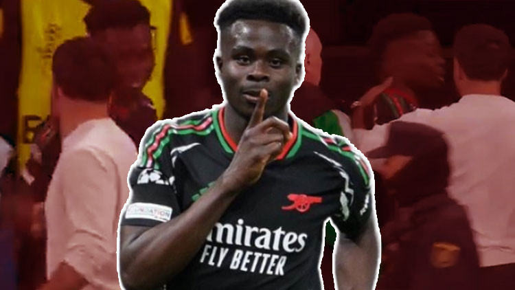 Real Madrid - Arsenal maçının devre arasında ortalık karıştı Yıldız futbolcu Sakanın üzerine yürüdü