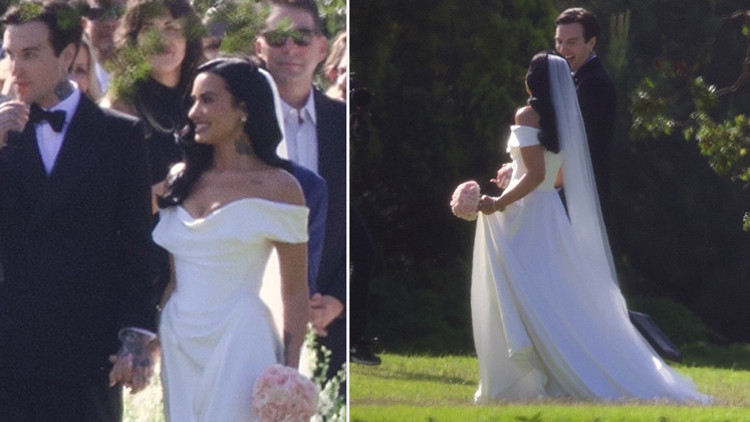 Ünlü şarkıcı muradına erdi... Herkes aynı yorumu yaptı: Boşanan arkadaşının eski gelinliğini giymiş