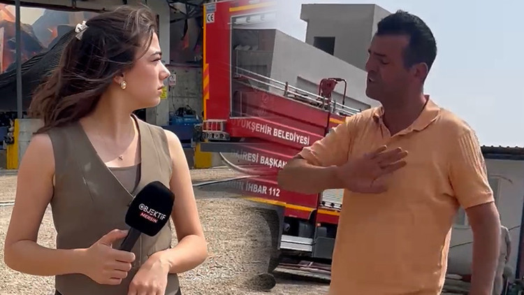 Kayıt alınmasından rahatsız oldu, basın mensubunu engellemeye çalıştı