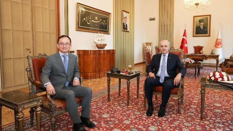 TBMM Başkanı Kurtulmuş, Çin Ankara Büyükelçisi Jiang Xuebini kabul etti