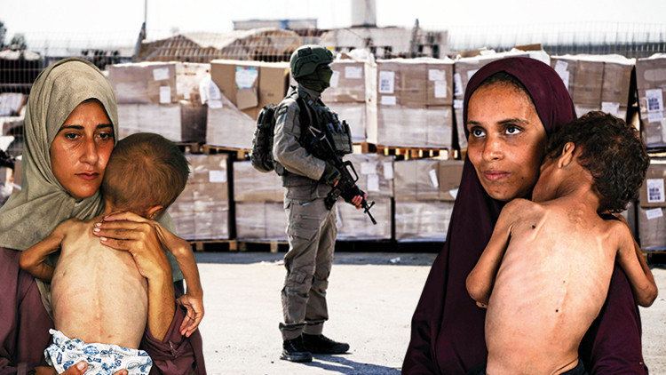 Gazzeliler açlıktan can verirken İsrailli askerler yardımları imha etti Gazzeliler açlıktan can verirken İsrailli askerler yardımları imha etti