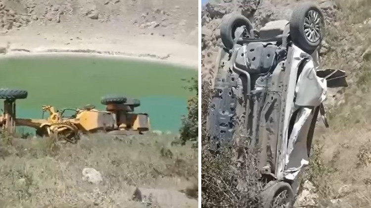 Yemek molası veren operatör el frenini çekmeyi unuttu Otomobildeki 1 can kaybı, 1 yaralı Yemek molası veren operatör el frenini çekmeyi unuttu Otomobildeki 1 can kaybı, 1 yaralı