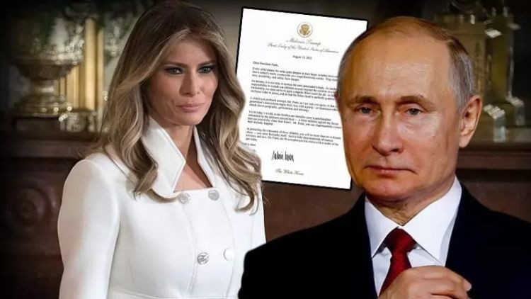 Melania Trump’tan Putine özel mektup Tek kalem hamlesiye savaşı bitirecek güce sahipsiniz