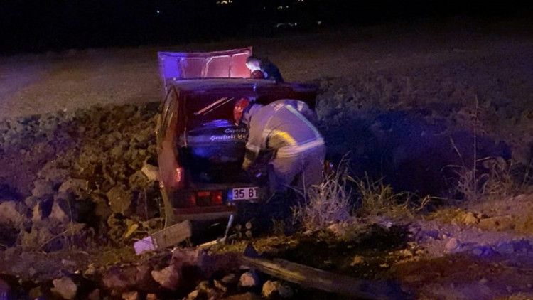 Bursada tartıştığı damadının otomobiliyle kaçarken tarlaya uçtu