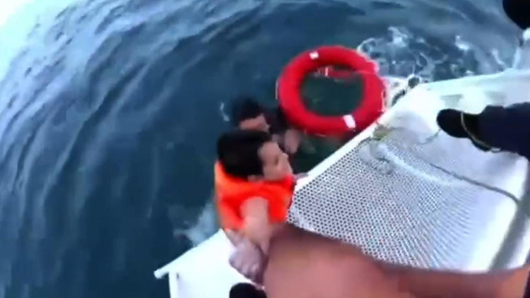 6 yaşındaki çocuğun 1200 metre açıkta kurtarılması kamerada