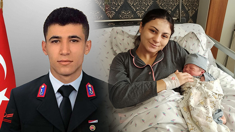 Şehit jandarma dün toprağa verilmişti, bugün bebeği dünyaya geldi | Bebeğe babasının ismi verildi