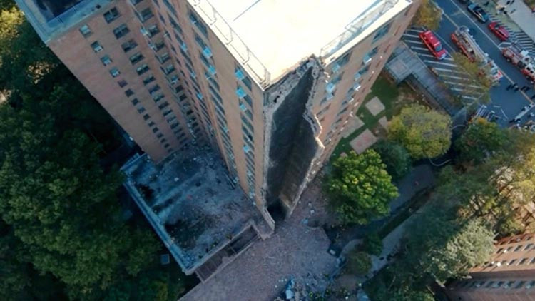 Son dakika... ABDde korku dolu anlar: 20 katlı binada patlama