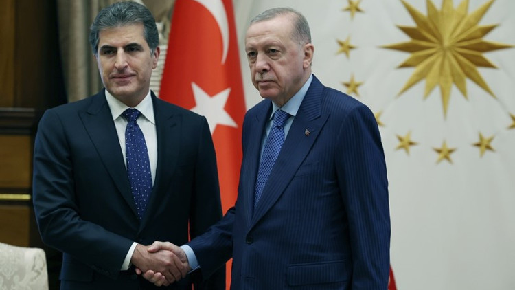 Cumhurbaşkanı Erdoğan IKBY Başbakanı Nerçirvan Barzaniyi kabul etti