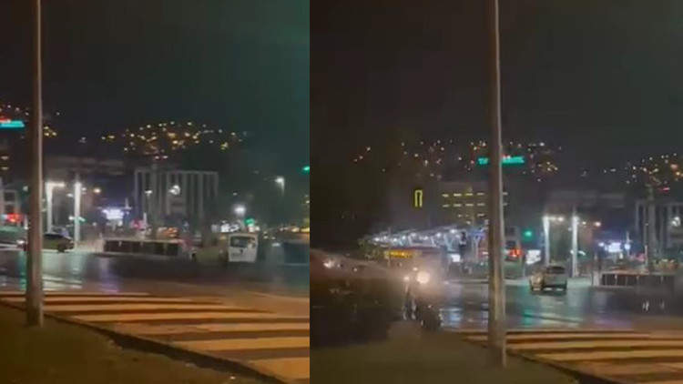 Polisten kaçarken ters yöne girdi