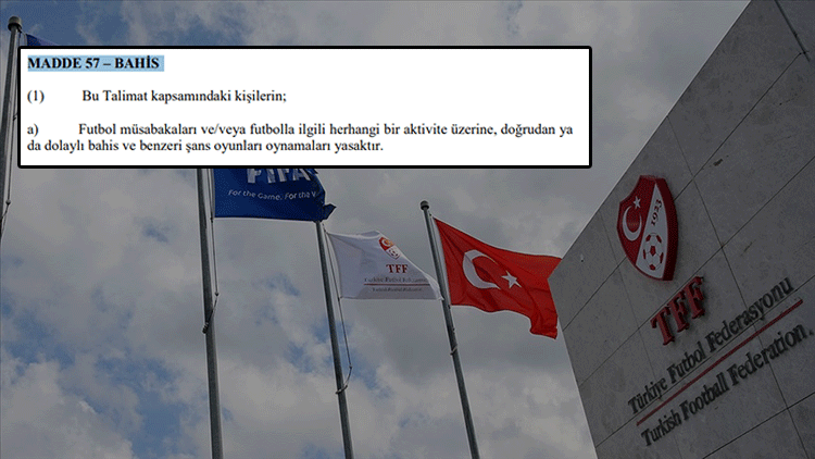 İşte bahis oynayan futbolcuların alacağı muhtemel ceza Futbol Disiplin Talimatnamesinin 57. maddesi ne diyor