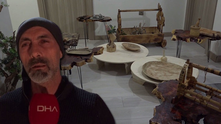 Ormandan toplayıp evinde biriktiriyor Yıllardır bunun hayalini kuruyor