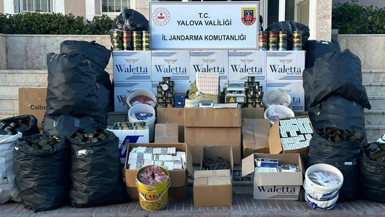 Yalovada 238 kilo kaçak tütün ele geçirildi