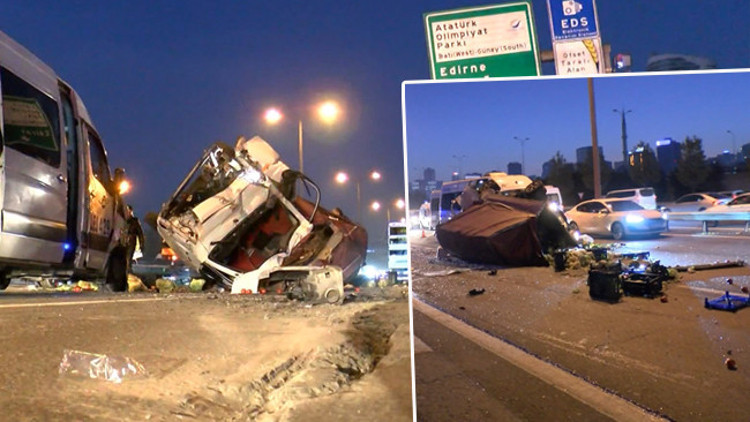 TEM Otoyolunda zincirleme kaza: Kilometrelerce araç kuyruğu oluştu