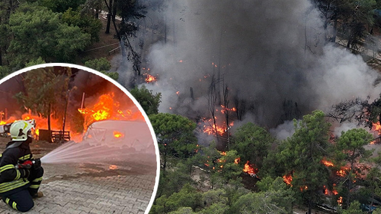  Ünlü koyda karavan yangını